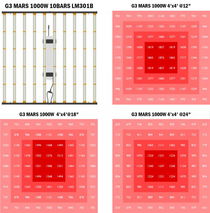 Il FCC ha certificato la luce progressiva completa 1000W dell'orticoltura LED di spettro 1